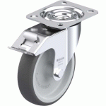 BLICKLE - ROULETTE PIVOTANTE À FREIN Ø 125MM BANDAGE POLYURÉTHANE TPU 150KG - LE-PATH 125G-FI