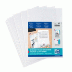 CHEMISE COIN PLASTIQUE OXFORD A4 POLYPROPYLÈNE 12/100E TRANSPARENTE COULEUR INCOLORE - SACHET DE 10