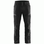 PANTALON DE TRAVAIL SERVICES STRETCH NOIR/GRIS FONCÉ TAILLE 48L - BLAKLADER