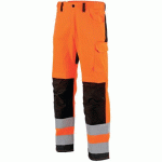 PANTALON FEMME TARA 1FLHCP - ORANGE HIVI / NOIR - T5