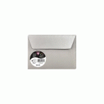 PAQUET DE 5 ENVELOPPES POLLEN 114X162MM 120G/M2 - ARGENT - LOT DE 10