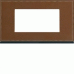 PLAQUE 4M E57 COFFEE LEATHER - APPAREILLAGE MURAL GALLERY HAGER WXP4934