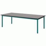 TABLE MALIBU 180X80 T2 4P STR ANTIB BÉT F186/NOIR BLEU 5018