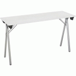 TABLE PLIANTE STAGE 160 X 40 CM GRIS PIED ALU