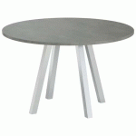 TABLE RÉUNION EVAN Ø 120 CM PIED ALU PLATEAU BÉTON - MBA
