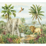 AG ART - PAPIER PEINT ANIMAUX DE LA JUNGLE COULEUR 300 X 270 CM