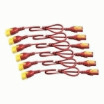 APC POWER CORD KIT (6 EA), LOCKING, C13 TO C14, 0.6M, RED - PROFESSIONNELS