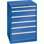 ARMOIRE BLEU SÉCU. 717X725X1000 AVEC 6 TIROIRS 200KG - LISTA