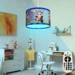 PLAFONNIER POUR CHAMBRE D'ENFANT À INTENSITÉ VARIABLE AVEC TÉLÉCOMMANDE POUR ANIMAUX, SUSPENSION DANS UN ENSEMBLE COMPRENANT DES AMPOULES LED RVB