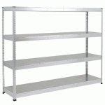 RAYONNAGE RAPID 1 4 TABLETTES METAL 1980X2 440X915 ZINGUE