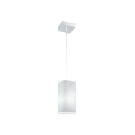 FAN EUROPE - SUSPENSION DESIGN SQUARE 1 AMPOULE MÉTAL BLANC - BLANC