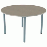 TABLE CARÉLIE MOB ROND Ø120 T5 STR POLY ÉRABLE G. BEIG/LAGON - MOBIDECOR