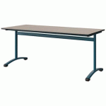 TABLE MALIBU 180X80 T6 DL STR ANTIB ACACIA/NOIR BLEU 5025 - MANUTAN EXPERT
