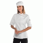 VESTE CUISINE ITALIENNE MANCHES COURTES POUR FEMME 100% COTON