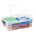 BAC DE RANGEMENT MULTI-USAGES STRATA BY CEP 50L TRANSPARENT