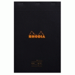 MEETING PAD - BLOC AGRAFÉ RHODIA N°19 A4+ 80 FEUILLETS PRÉ-IMPRIMÉSS DÉTACHABL - NOIR - LOT DE 5