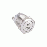 BOUTON POUSSOIR DE SIGNALISATION EN ACIER INOXYDABLE - 12V 85DB - SANS HALO IZYX