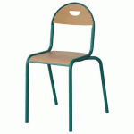 CHAISE MALIBU 4P T7 - ASS/DOS HÊTRE / ACIER BLEU 5018 - MANUTAN EXPERT