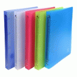 CLASSEUR 4 ANNEAUX 20 MM POLYPROPYLÈNE CHROMALINE - A4 - COULEURS ASSORTIES - LOT DE 20