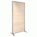 CLOISON KP+ MÉLAMINÉ CHÊNE PROFIL ARGENT 160X81CM - CLEN