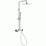 ENSEMBLE DOUCHE THERMOSTATIQUE - TRES 20019501NE NOIR/CHROMÉ