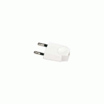 FICHE MÂLE 6A 2P BLANC - L’EBENOID - 020260