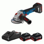 MEULEUSE D'ANGLE SANS FIL 125MM GWS 18V-10SC + 3 BATTERIES ET CHARGEUR - 0615990N12 BOSCH