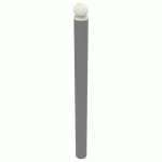 POTELET BOOPI PMR TÊTE BOULE MÉTAL HT 1.20M Ø102MM GRIS 9006 - BUTON DESIGN