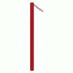 POTELET CARREFOUR Ø60 MM CHAINES 1 ANNEAU GALVA ROUGE 3004 - PROCITY