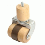 ROULETTE PIVOTANTE BOIS 70 MM - CHARGE 100 KG - M 10 - HAUTEUR 150 MM AVL