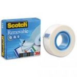 SCOTCH RUBAN ADHÉSIF INVISIBLE REPOSITIONNABLE 19MM X 3, EN BOÎTE INDIVIDUELLE, 811