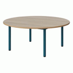 TABLE MALIBU Ø 120 T1 4P STRA ALAISÉ ACACIA/BLEU 5025