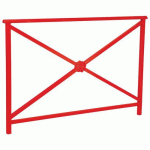 BARRIÈRE LISBONNE 1.50 M STRUCTURE ROSACE - ZINC ROUGE 3020 - PROCITY