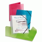 CHEMISE 3 RABATS À ÉLASTIQUE ELBA POLYSCHOOL EN POLYPROPYLÈNE - A5 - COLORIS ASSORTIS - LOT DE 25