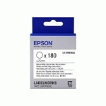 EPSON LK-8WBWAA - ETIQUETTES PRÉDÉCOUPÉES RONDES - NOIR SUR BLANC - DIAM. 25 MM (180 ÉTIQUETTES)