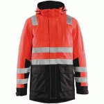 PARKA HAUTE-VISIBILITÉ ROUGE FLUORESCENT/NOIR TAILLE 4XL - BLAKLADER