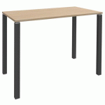 TABLE LOUNGE 4 PIEDS L80 X P80 X H105 CM CHÊNE CLAIR/CARBONE