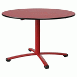 TABLE MALIBU Ø 120 T6 PC ST ANTIB ROUGE U321/NOIR ROUGE 3020 - MANUTAN EXPERT
