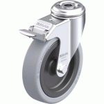 BLICKLE - ROULETTE PIVOTANTE À FREIN Ø 125MM BANDAGE CAOUTCHOUC SBR 120KG - LKRA-VPA 126G-FI