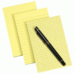 BLOC-NOTES REPOSITIONNABLES JAUNES UNI POST-IT 102 X 152 MM - BLOC DE 100 FEUILLES