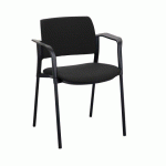 FAUTEUIL SIMONE TISSU NOIR