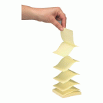 LOT DE 12 - Z-NOTES REPOSITIONNABLES JAUNES BRUNEAU 75 X 75 MM - BLOC DE 100 FEUILLES