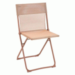 LOT DE 2 - CHAISE PLIANTE ULTRA-COMPACTE BALCONY - TOILE BATYLINE - ROUGE