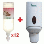 OFFRE PACK 12 SAVONS DOUX AIRLESS ANIOSAFE + 1 DISTRIBUTEUR