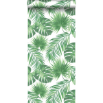 PAPIER PEINT FEUILLES TROPICALES - 0,53 X 10,05 M DE ESTAHOME - VERT