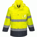 PORTWEST S162 PARKA HAUTE VISIBILITÉ 3 EN 1 JAUNE/MARINE - TAILLE M