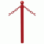 POTELET PROVINCE Ø76 MM CHAINES 2 ANNEAUX BOULE ROUGE 3004 - PROCITY