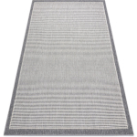 TAPIS SPRING 20411332 LIGNES, CADRE À BOUCLES - GRIS GREY 120X170 CM