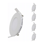 SILAMP - SPOT LED EXTRA PLAT ROND BLANC 12W (PACK DE 5) - BLANC FROID 6000K - 8000K BLANC FROID 6000K - 8000K