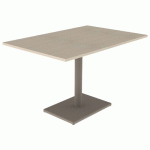 TABLE MENORCA 120X80 T6 ÉP. 24 MM STR ABS ÉRABLE G./NOISETTE - MOBIDECOR